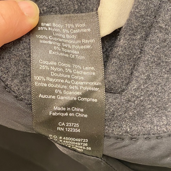 Wilfred Cashmere & Wool Blend Coat in Dark Grey, XS - Picture 10 of 11